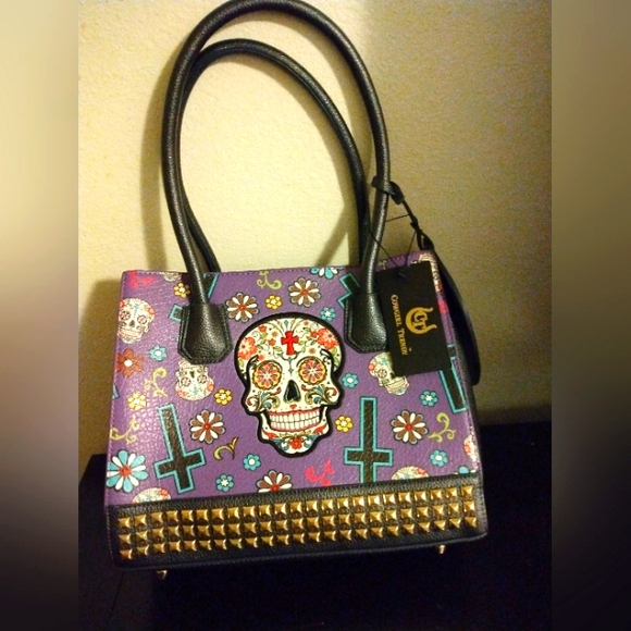 Cowgirl trendy sugar skull purse - Picture 1 of 5